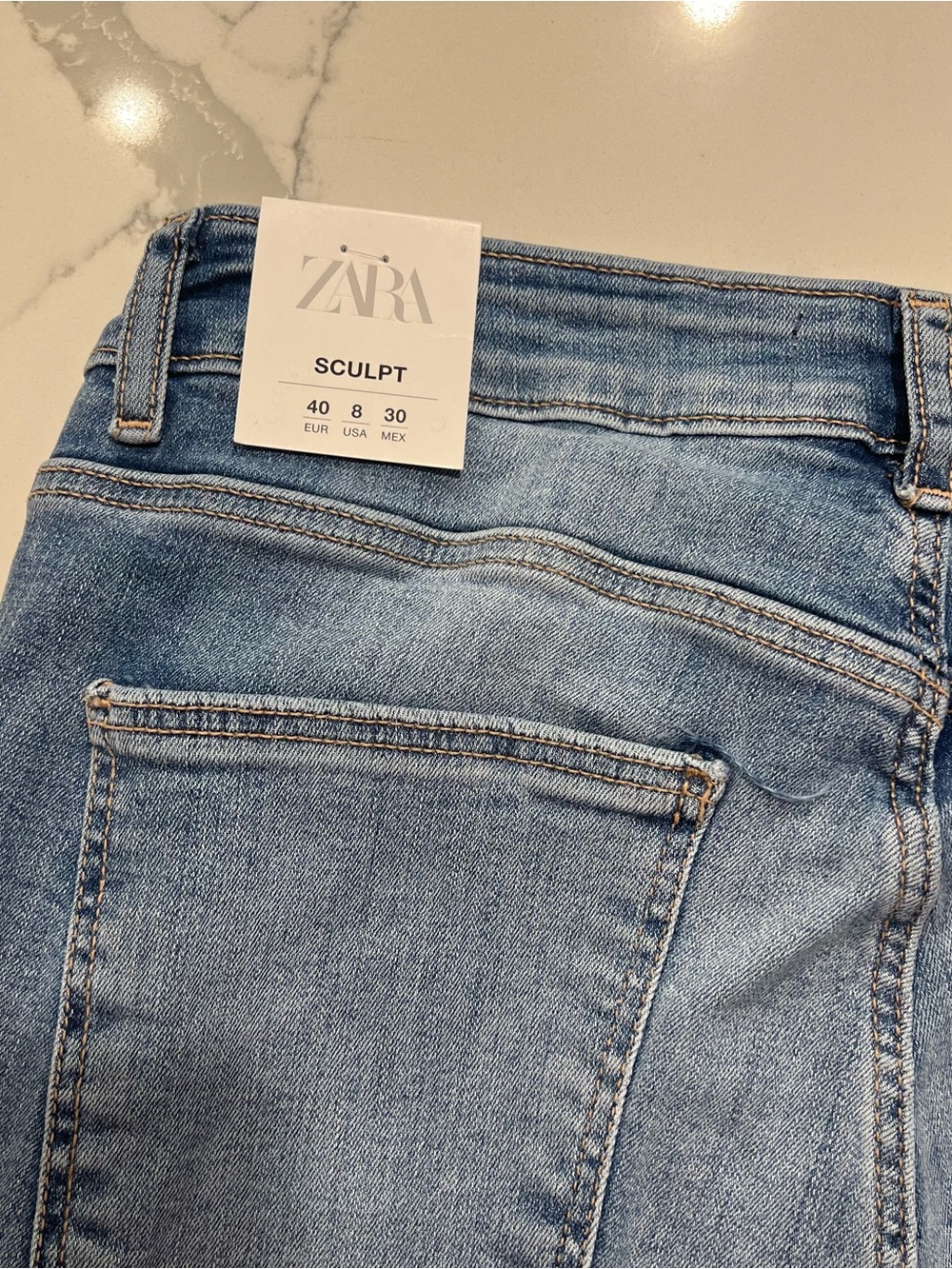ZARA Women’s  Skinny Jeans in Mid Blue Wash - Size 8❤️ - Picture 8 of 13